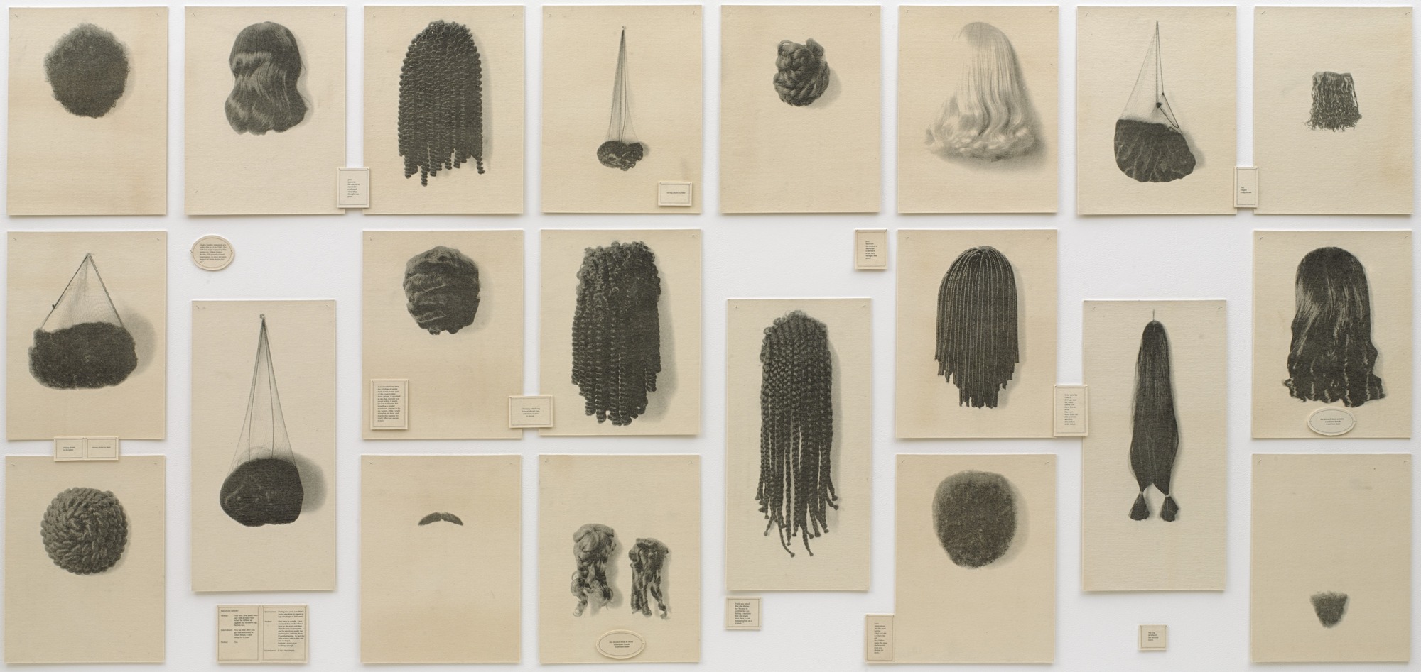 'Wigs (Portfolio),' Lorna Simpson, 1994. Courtesy of the Museum of Modern Art.
